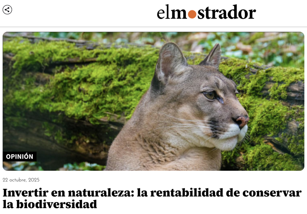 Invertir en naturaleza: la rentabilidad de conservar la biodiversidad