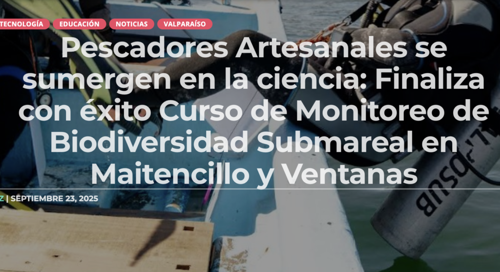 Pescadores artesanales se sumergen en la ciencia al capacitarse en monitoreo de la biodiversidad en el mar