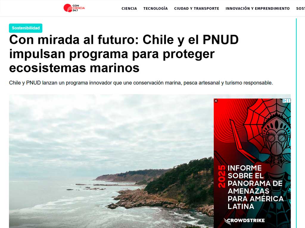 Con mirada al futuro: Chile y el PNUD impulsan programa para proteger ecosistemas marinos
